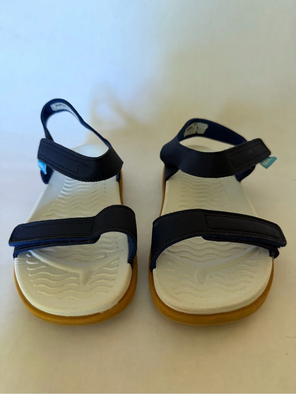 Native Kids Navy Blue and White Adjustable Sandals